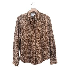 Allison Taylor Animal Print Silk Blouse